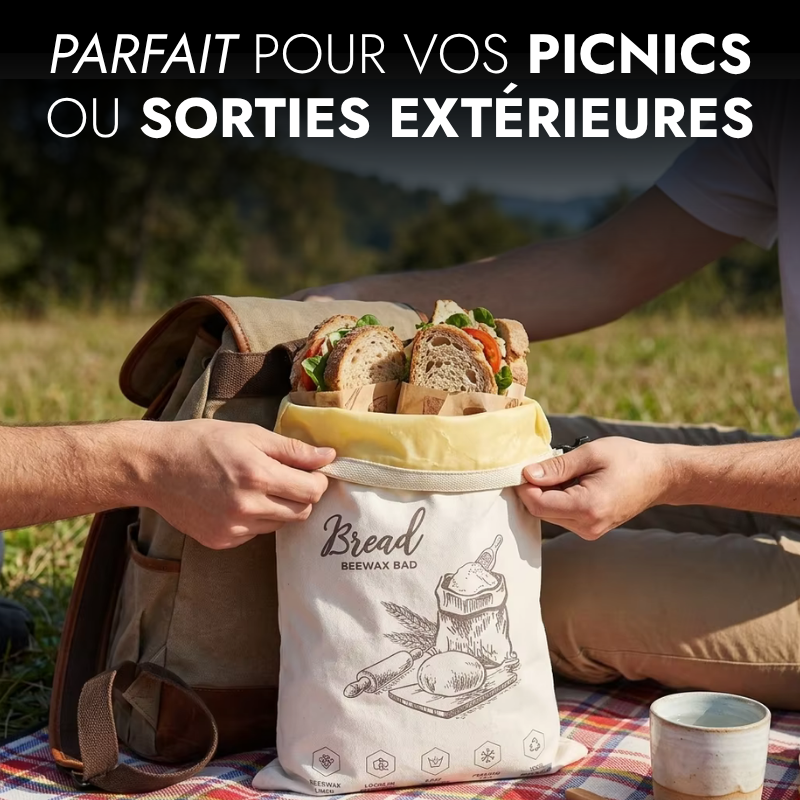 Sac à Pain à La Cire D'Abeille | Olmera