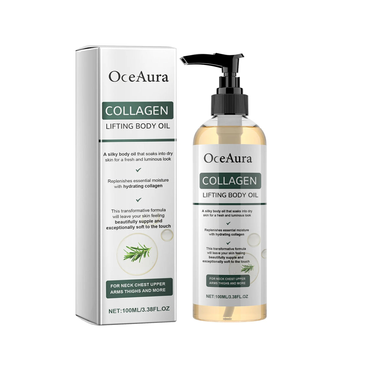 Collagen Firming Body Oil Deep Hydration Moisturizing Firming Arm Belly ＆ Excess Fat Whole Body Skin Massage Essential Oil 100ml