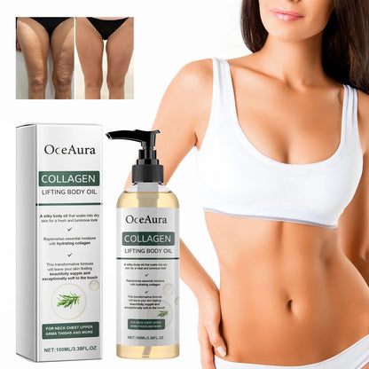 Collagen Firming Body Oil Deep Hydration Moisturizing Firming Arm Belly ＆ Excess Fat Whole Body Skin Massage Essential Oil 100ml