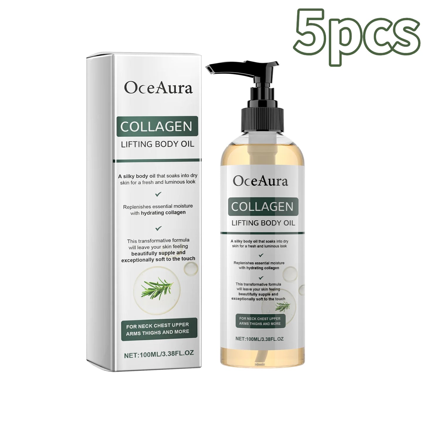 Collagen Firming Body Oil Deep Hydration Moisturizing Firming Arm Belly ＆ Excess Fat Whole Body Skin Massage Essential Oil 100ml