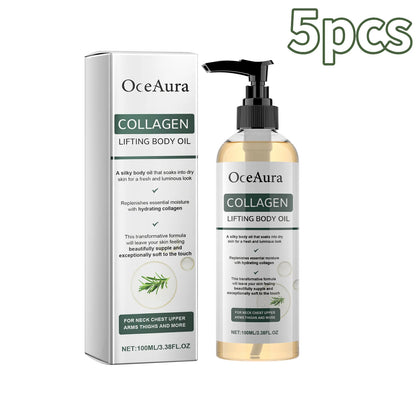Collagen Firming Body Oil Deep Hydration Moisturizing Firming Arm Belly ＆ Excess Fat Whole Body Skin Massage Essential Oil 100ml